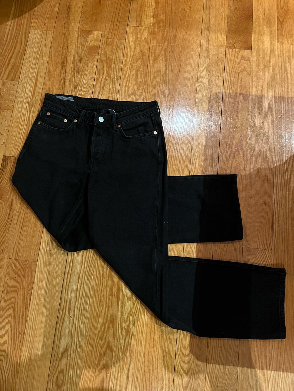 NWT - Brand New Weekday Black Mid Straight Jeans